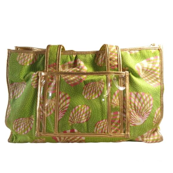 Lilly Pulitzer Resort Large Lime Green Beach Tote - Picture 2 of 5